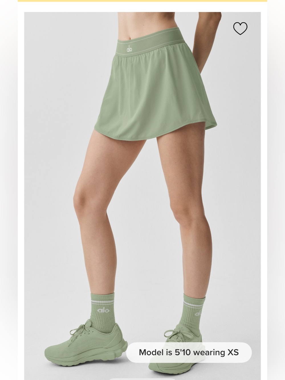 ALO yoga match point skirt dune grass new with tags - Picture 4 of 9